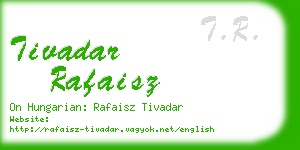 tivadar rafaisz business card